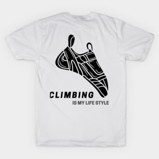 Climbing is my lifestyle - black T-Shirt